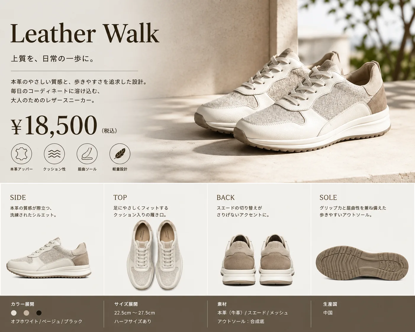 Leather Walkの商品詳細ビジュアル